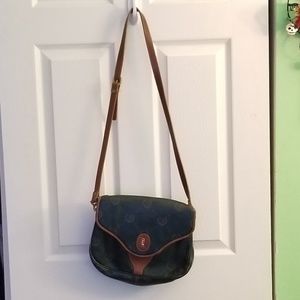 Vintage Green and Brown Crossbody Bag